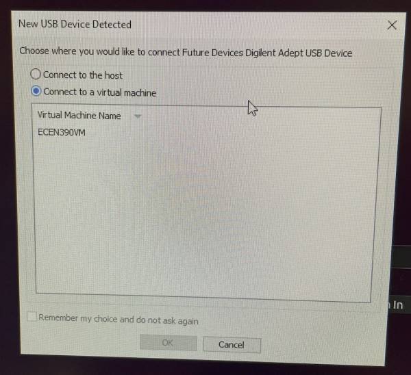 New USB Device Detected Popup Window