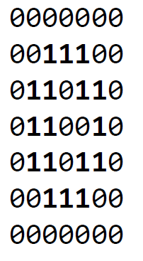 Binary image of number 0